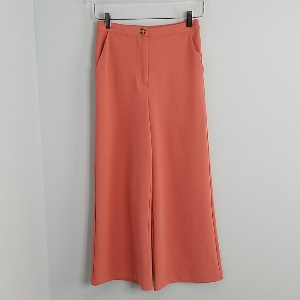 GOOD LUCK GEM HIGH WAIST wide leg pink pants xs